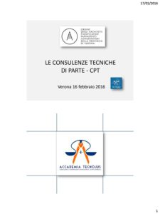 La Consulenza Tecnica di Parte - CTU