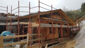 Ampliamento e riqualificazione con Piano Casa. Posizionamento delle impalcature, Architetto Marco Pastorino