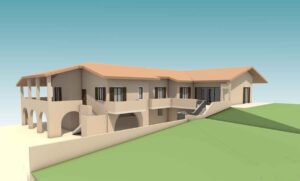 Ampliamento e riqualificazione con Piano Casa. Vista modello tridimensionale, Architetto Marco Pastorino