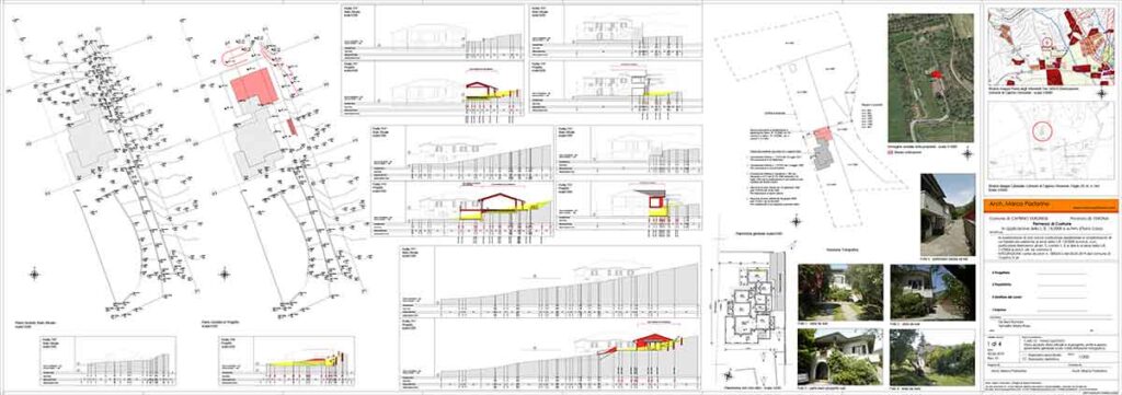 Ampliamento e riqualificazione con Piano Casa. Ampliamento e riqualificazione con Piano Casa. Ampliamento e riqualificazione con Piano Casa. Tavola di progetto, rilievo topografico e piano quotato, Architetto Marco Pastorino