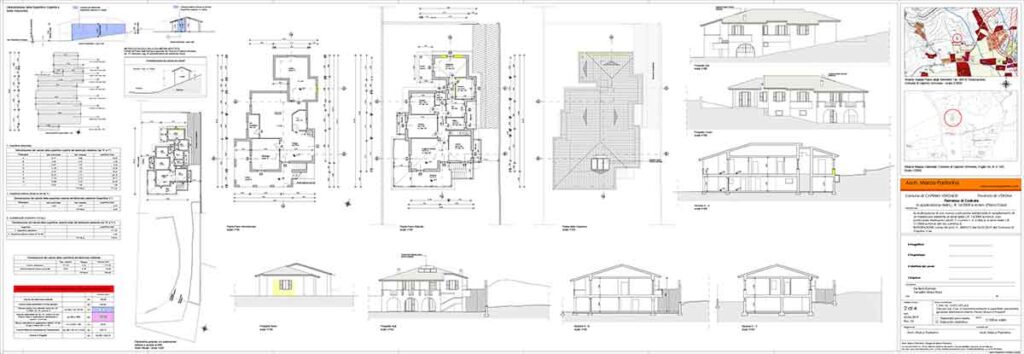 Ampliamento e riqualificazione con Piano Casa.Tavola 2, Rilievo dello Stato Attuale, Architetto Marco Pastorino